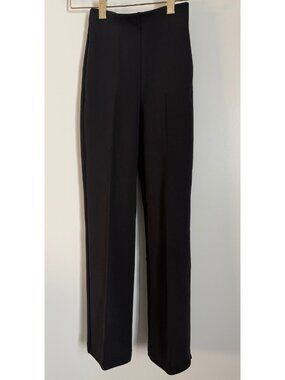 Lululemon Black Pintuck Pants Slim Straight Mid Rise Size 0 2 Cropped